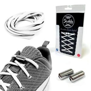 Senkly Elastische Schnürsenkel mit Metallkapsel für Sneaker