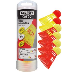 Talbot-Torro Speed-Badminton Shuttles, 6 Stück 